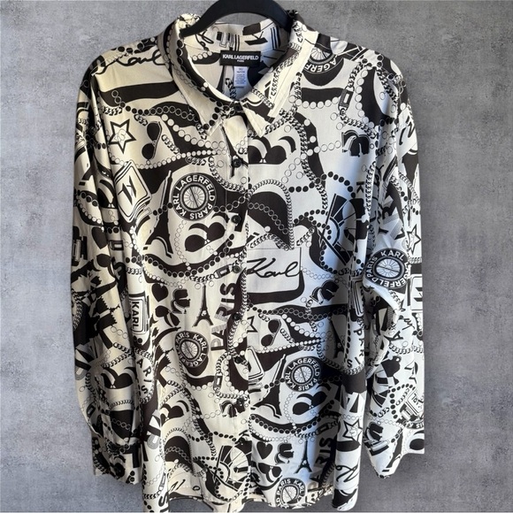 KARL LAGERFELD PARIS Women's Blouse NWT - Size 1X - Picture 1 of 5